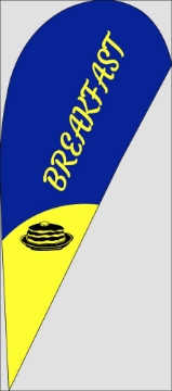 Picture of Restaurants 2 - 7.5ft Teardrop Flag