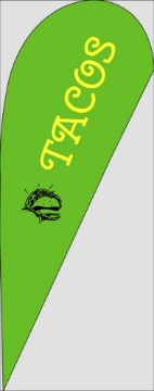 Picture of Restaurants 10 - 10ft Teardrop Flag
