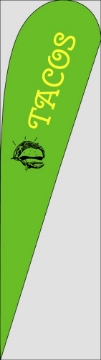 Picture of Restaurants 10 - 15ft Teardrop Flag
