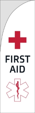 Picture of First Aid - 10ft Straight Flag