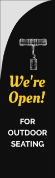 Picture of We're Open 873474384 - 10ft Straight Flag