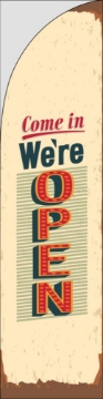 Picture of We're Open 873474300 - 13ft Straight Flag