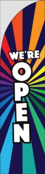Picture of We're Open 873474674 - 13ft Straight Flag
