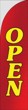 Picture of We're Open 873474914 - 13ft Straight Flag