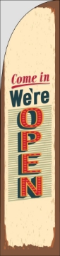 Picture of We're Open 873474300 - 15.5ft Straight Flag