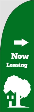 Picture of Now Leasing 5 - 7.5ft Straight Flag