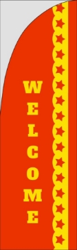 Picture of Welcome 5 - 7.5ft Straight Flag