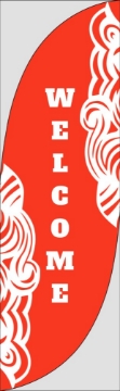 Picture of Welcome 7 - 7.5ft Feather Flag