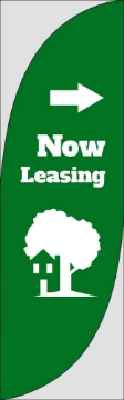 Picture of Now Leasing 5 - 10ft Feather Flag