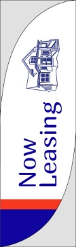 Picture of Now Leasing 8 - 10ft Feather Flag