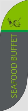 Picture of Seafood Buffet - 13ft Feather Flag