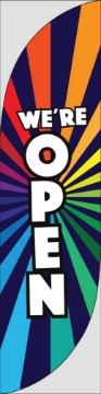 Picture of We're Open 873474674 - 13ft Feather Flag