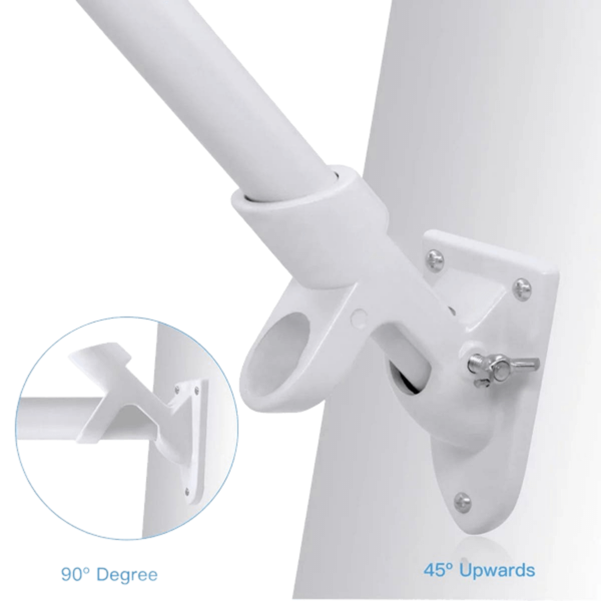 Adjustable Aluminum Flagpole Bracket Template Customization