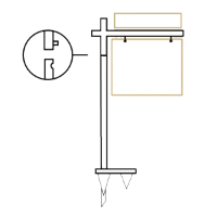 Picture of 64" Straight Arm Post