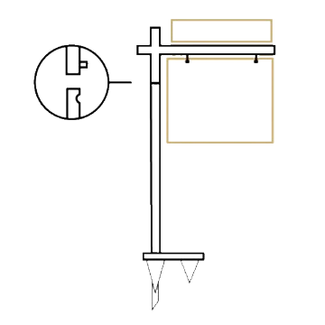 Picture of 64" Straight Arm Post